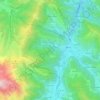 Mappa topografica Ancizan, altitudine, rilievo