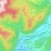 Mappa topografica Caslino d'Erba, altitudine, rilievo