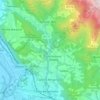 Mappa topografica Caprino Bergamasco, altitudine, rilievo