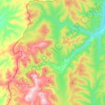 Mappa topografica Приисковый сельсовет, altitudine, rilievo