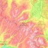 Mappa topografica Hoover Wilderness, altitudine, rilievo