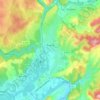 Mappa topografica Ruoms, altitudine, rilievo