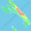 Mappa topografica Città di Arbe, altitudine, rilievo
