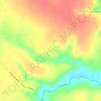 Mappa topografica Зубовщина, altitudine, rilievo