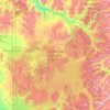 Mappa topografica Parco nazionale di Yellowstone, altitudine, rilievo