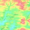 Mappa topografica Cheriton Fitzpaine, altitudine, rilievo