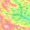 Mappa topografica 湟中区, altitudine, rilievo