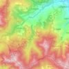 Mappa topografica Collagna, altitudine, rilievo