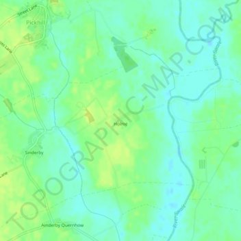 Mappa topografica Holme, altitudine, rilievo