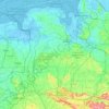 Mappa topografica Weser-Ems, altitudine, rilievo