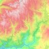 Mappa topografica Cabril, altitudine, rilievo