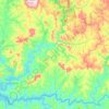 Mappa topografica Corumbaíba, altitudine, rilievo