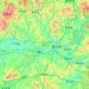Mappa topografica 梧州市, altitudine, rilievo