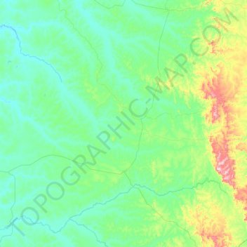 Mappa topografica Divinópolis do Tocantins, altitudine, rilievo