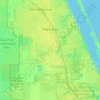 Mappa topografica Palm Bay, altitudine, rilievo