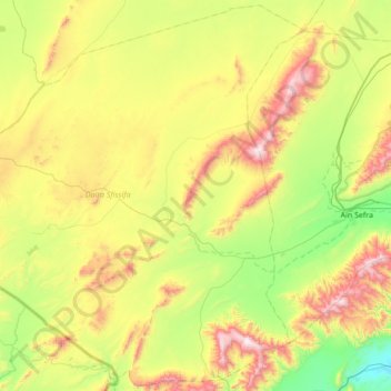 Mappa topografica Sfissifa, altitudine, rilievo