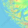 Mappa topografica Provincia de Magallanes, altitudine, rilievo