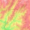Mappa topografica Wake Forest, altitudine, rilievo