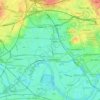 Mappa topografica London Borough of Hammersmith and Fulham, altitudine, rilievo