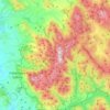 Mappa topografica Parco Regionale Naturale dei Monti Lucretili, altitudine, rilievo