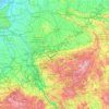 Mappa topografica North Rhine-Westphalia, altitudine, rilievo