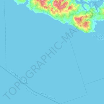 Mappa topografica Argyle Shore, altitudine, rilievo