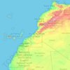 Mappa topografica Marocco, altitudine, rilievo