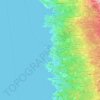 Mappa topografica Città di Parenzo, altitudine, rilievo