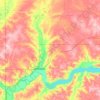 Mappa topografica Williams County, altitudine, rilievo