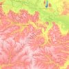 Mappa topografica Онуфріївська селищна громада, altitudine, rilievo