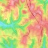 Mappa topografica Ussel, altitudine, rilievo