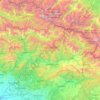 Mappa topografica Racha-Lechkhumi e Kvemo Svaneti, altitudine, rilievo