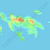 Mappa topografica Isla de Culebra, altitudine, rilievo