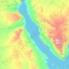 Mappa topografica Gulf of Suez, altitudine, rilievo