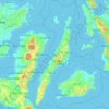 Mappa topografica Cebu, altitudine, rilievo