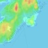 Mappa topografica Sandy Cove, altitudine, rilievo