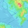 Mappa topografica 觀塘區, altitudine, rilievo