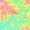 Mappa topografica Nova Erechim, altitudine, rilievo