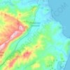 Mappa topografica Thiniscole/Siniscola, altitudine, rilievo