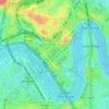 Mappa topografica Brisbane City, altitudine, rilievo