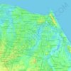 Mappa topografica Fortaleza, altitudine, rilievo