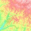 Mappa topografica Marion County, altitudine, rilievo