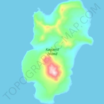 Mappa topografica Kagamil Island, altitudine, rilievo