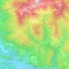 Mappa topografica Lauco, altitudine, rilievo