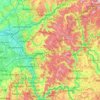 Mappa topografica Spessart, altitudine, rilievo