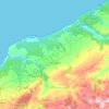 Mappa topografica Sidi Lakhdar, altitudine, rilievo