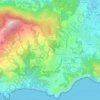Mappa topografica Barano d'Ischia, altitudine, rilievo