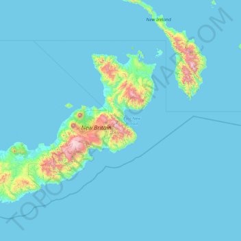 Mappa topografica Italia, altitudine, rilievo