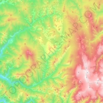 Mappa topografica Элекмонарское сельское поселение, altitudine, rilievo