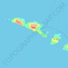Mappa topografica Aran Islands, altitudine, rilievo